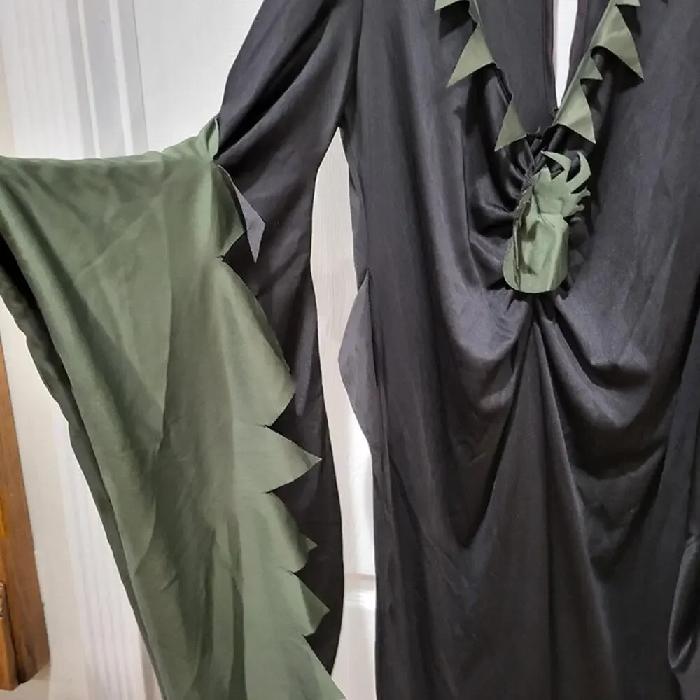 Womens Enchantra Sexy Witch Costume halloween green dress size 12